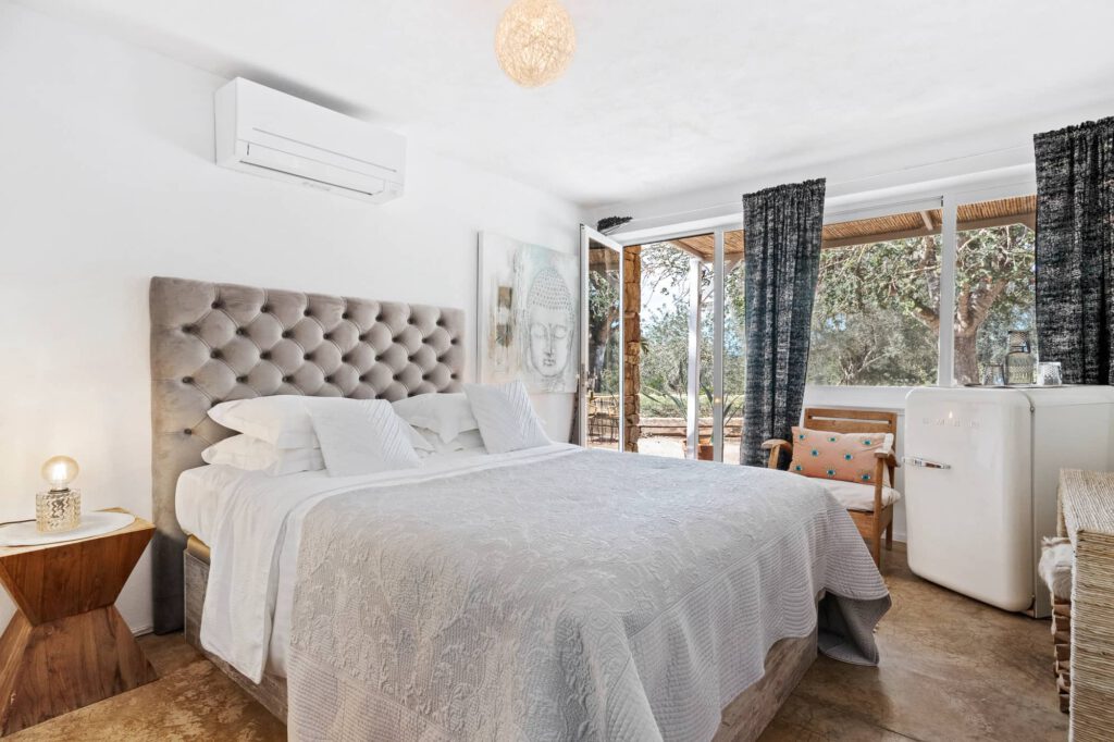 The master bedroom of ‘Opal’ family room at Can Skye Ibiza