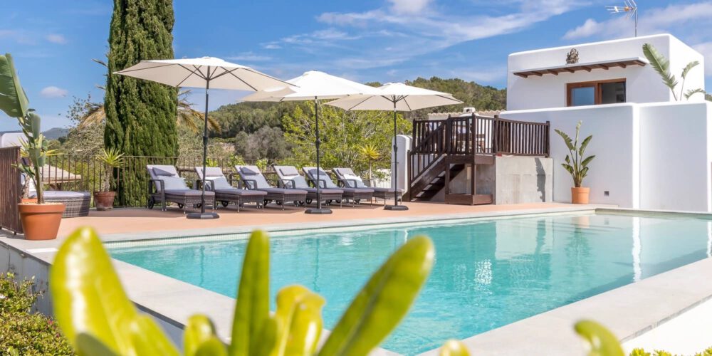 The amazing poolside at Can Skye Ibiza