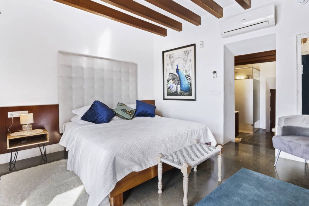 Picture of one of our superior double bedrooms at Can Skye Ibiza
