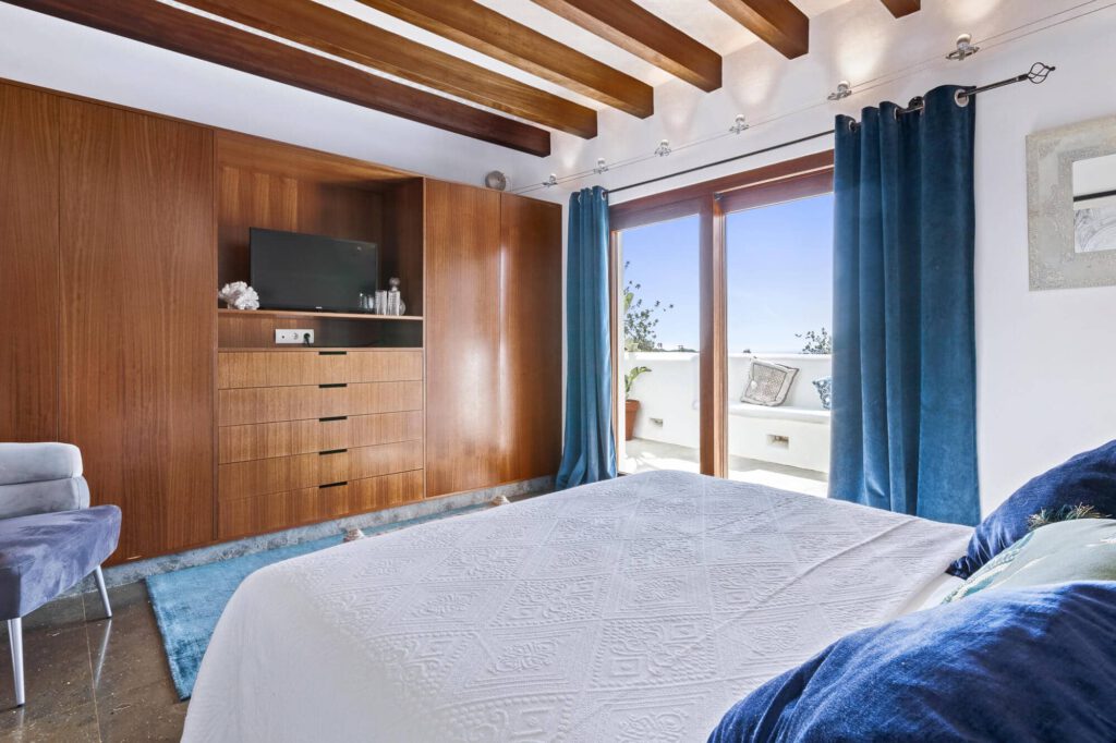 The view in one of our superior double bedrooms at Can Skye Ibiza